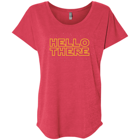 T-Shirts Vintage Red / X-Small Hello There Triblend Dolman Sleeve