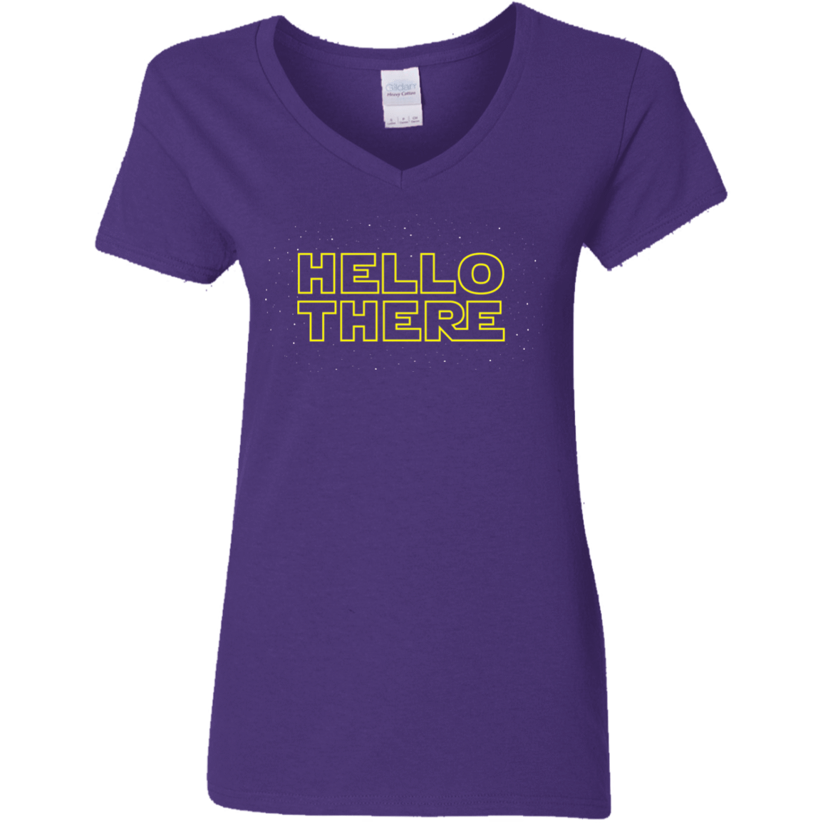T-Shirts Purple / S Hello There Women's V-Neck T-Shirt