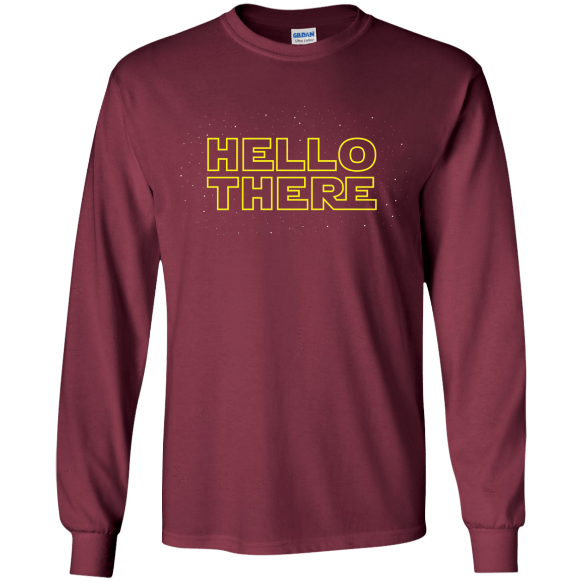 T-Shirts Maroon / YS Hello There Youth Long Sleeve T-Shirt