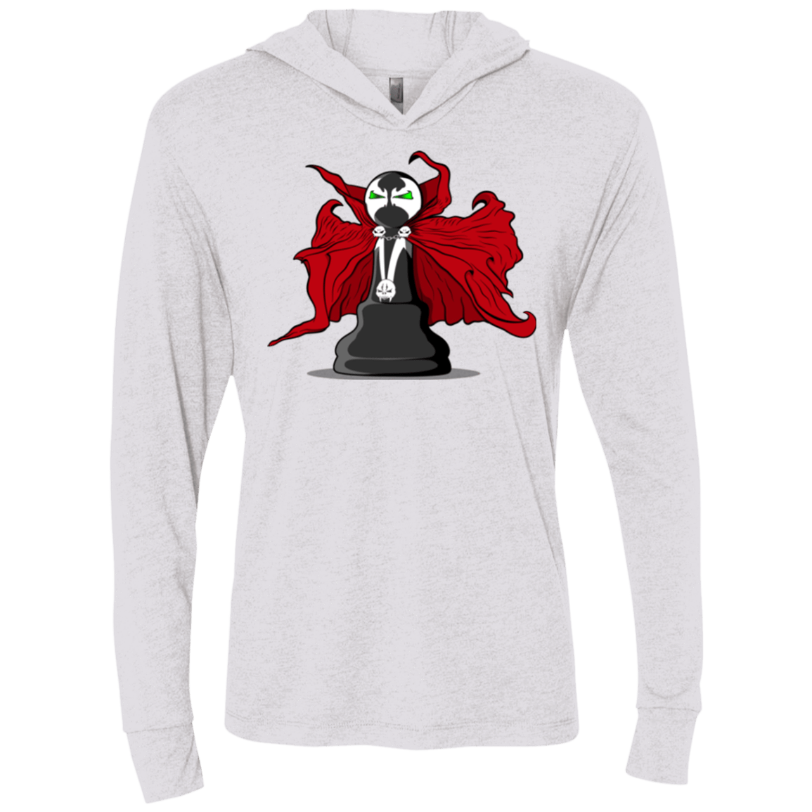 T-Shirts Heather White / X-Small Hells Pawn Triblend Long Sleeve Hoodie Tee