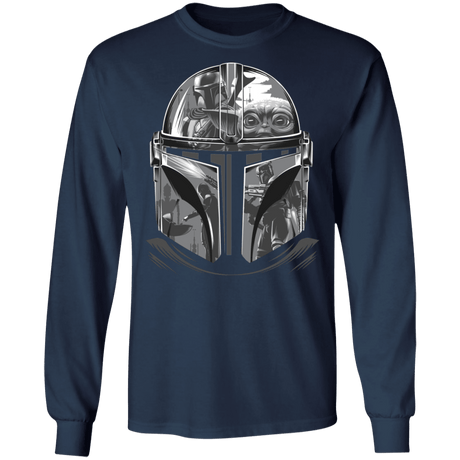 T-Shirts Navy / S Helmet Mandalorian Men's Long Sleeve T-Shirt