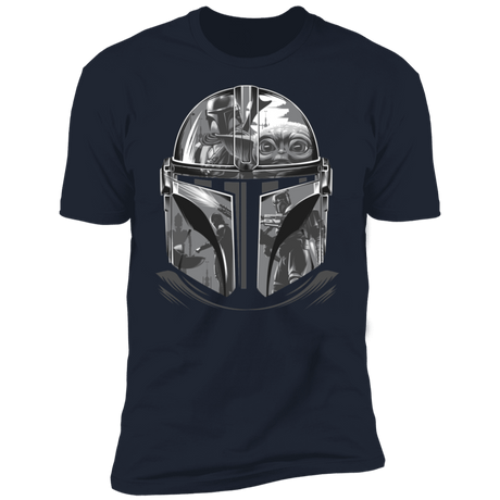 T-Shirts Midnight Navy / S Helmet Mandalorian Men's Premium T-Shirt