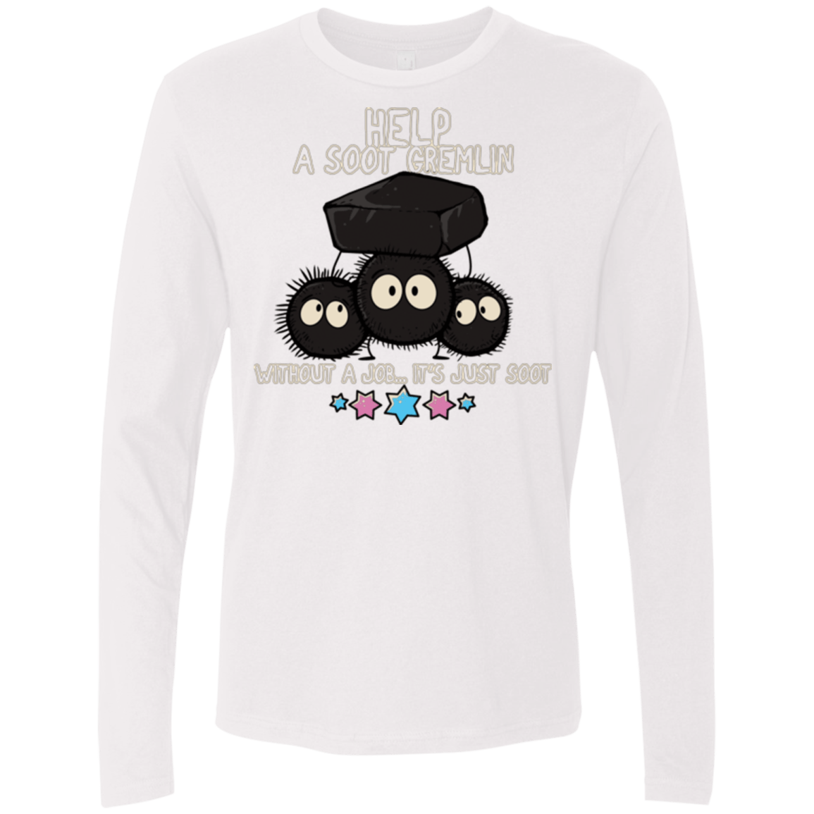 T-Shirts White / Small HELP A SOOT GREMLIN Men's Premium Long Sleeve