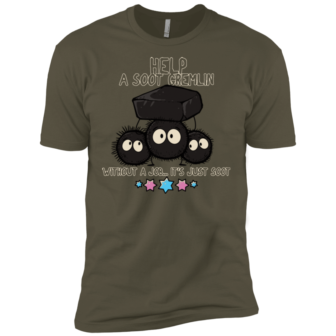 T-Shirts Military Green / X-Small HELP A SOOT GREMLIN Men's Premium T-Shirt