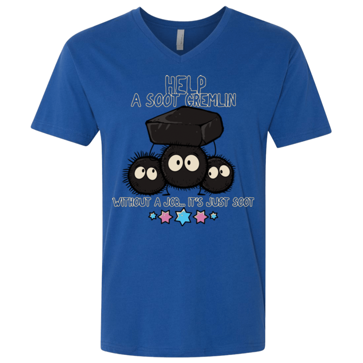 T-Shirts Royal / X-Small HELP A SOOT GREMLIN Men's Premium V-Neck