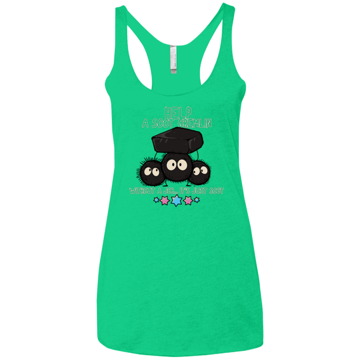 T-Shirts Envy / X-Small HELP A SOOT GREMLIN Women's Triblend Racerback Tank