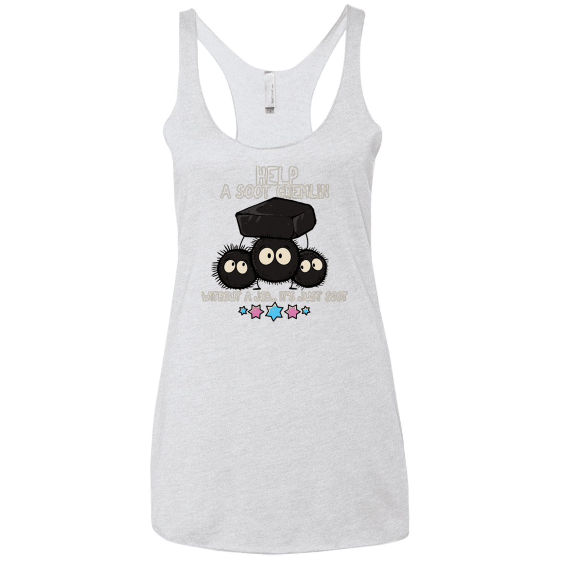 T-Shirts Heather White / X-Small HELP A SOOT GREMLIN Women's Triblend Racerback Tank