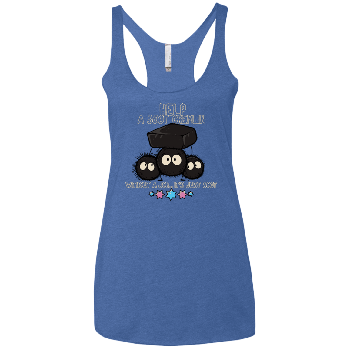 T-Shirts Vintage Royal / X-Small HELP A SOOT GREMLIN Women's Triblend Racerback Tank