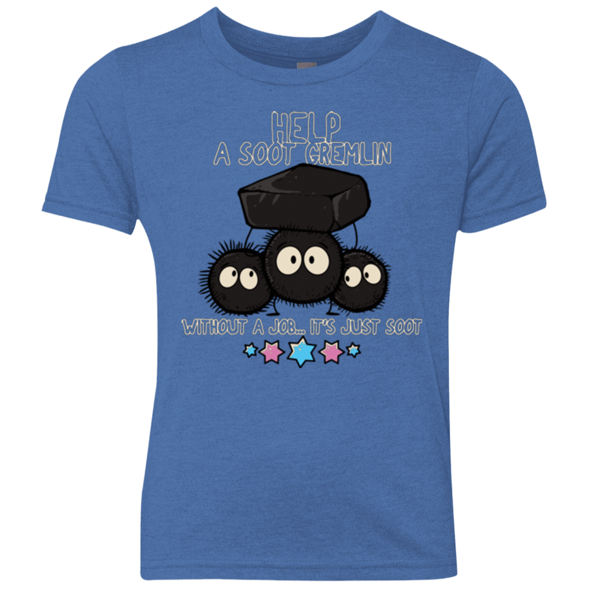 T-Shirts Vintage Royal / YXS HELP A SOOT GREMLIN Youth Triblend T-Shirt