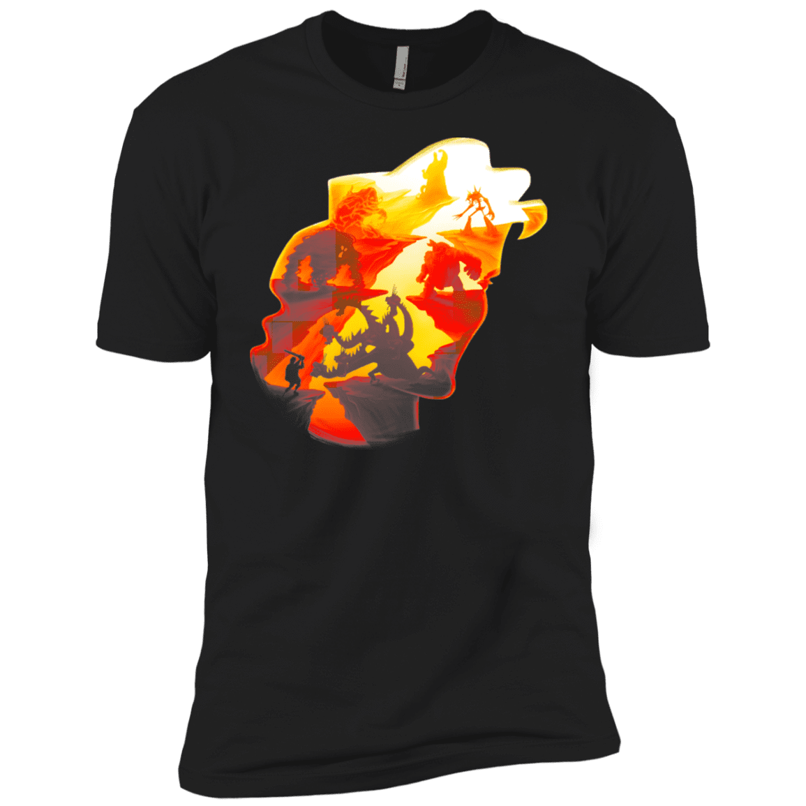 T-Shirts Black / X-Small Hercules Silhouette Men's Premium T-Shirt