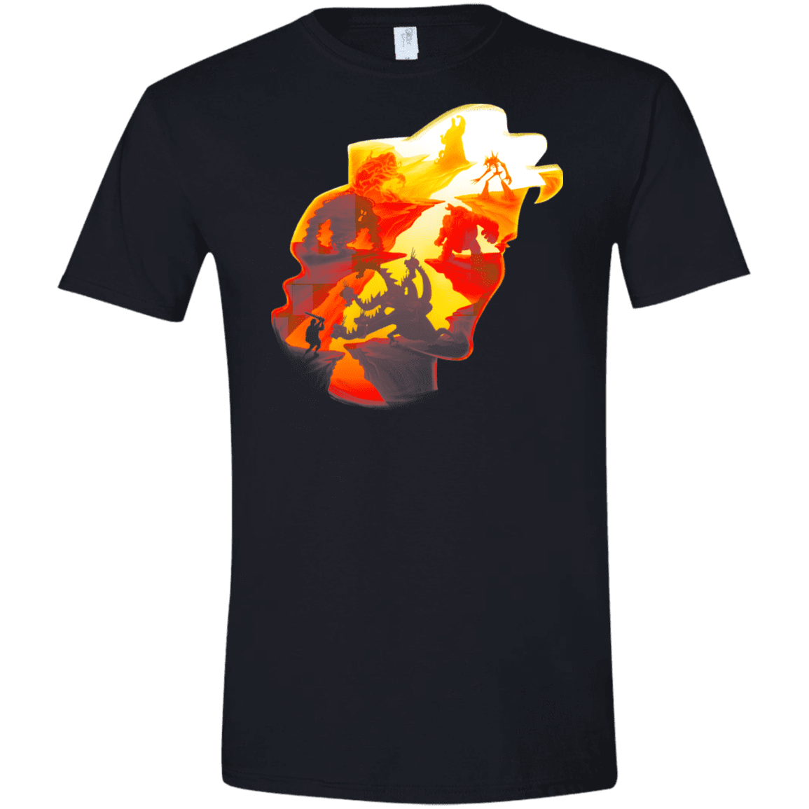 T-Shirts Black / X-Small Hercules Silhouette Men's Semi-Fitted Softstyle