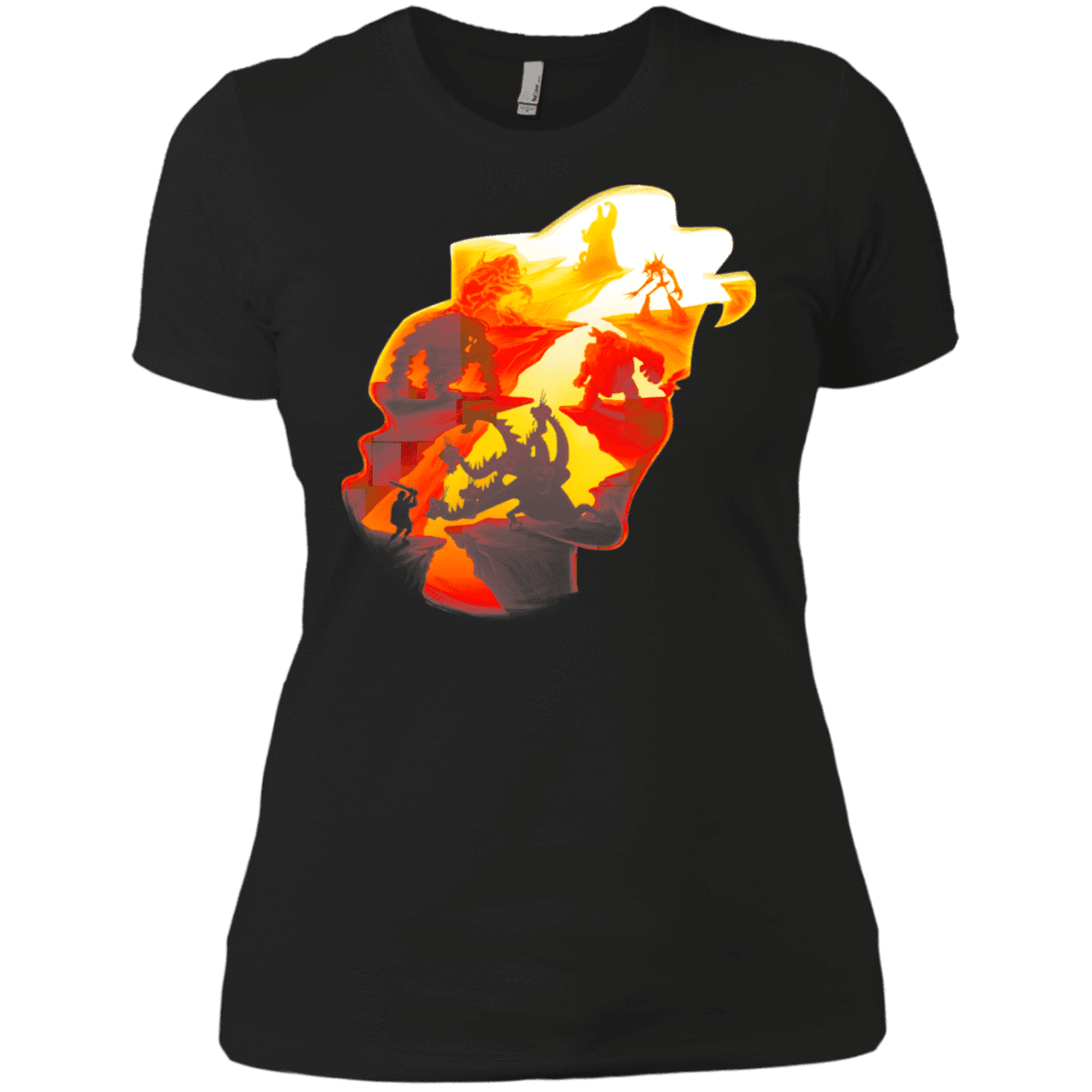 T-Shirts Black / X-Small Hercules Silhouette Women's Premium T-Shirt