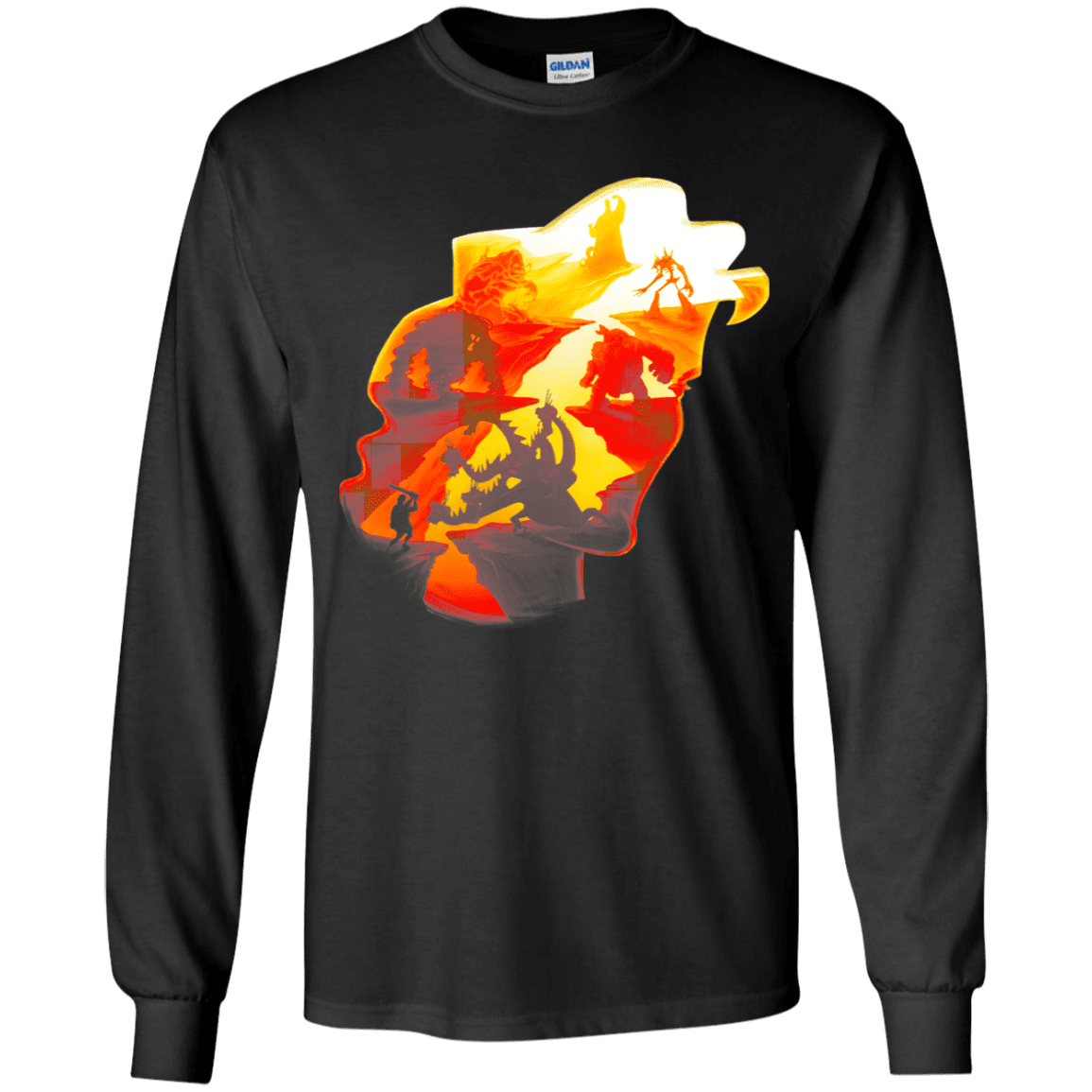 T-Shirts Black / YS Hercules Silhouette Youth Long Sleeve T-Shirt