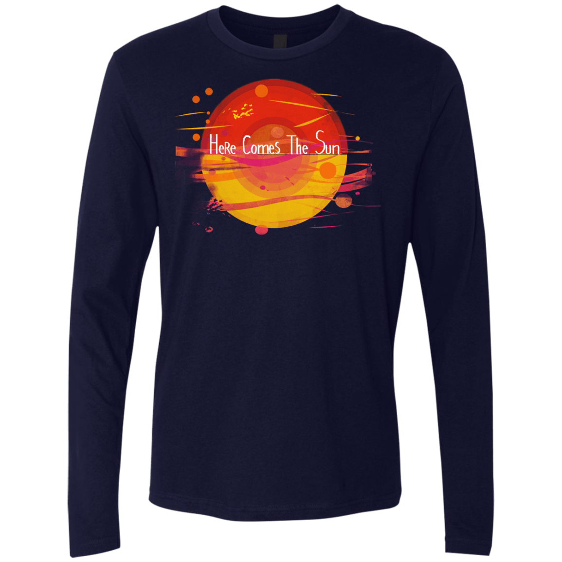 T-Shirts Midnight Navy / S Here Comes The Sun (1) Men's Premium Long Sleeve