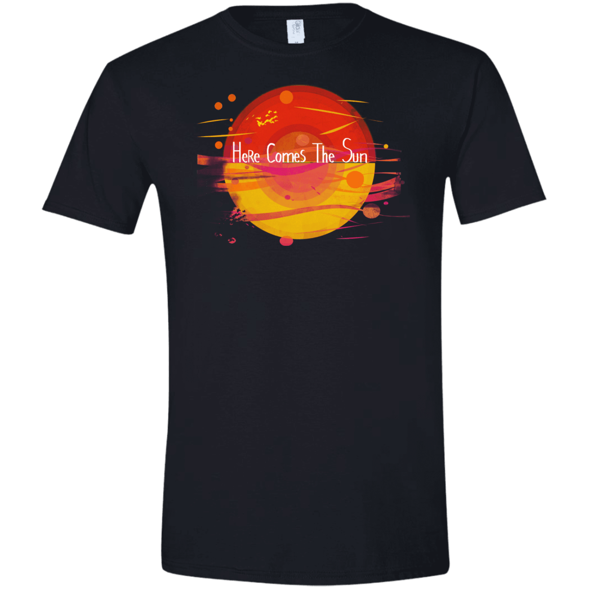 T-Shirts Black / X-Small Here Comes The Sun (1) Men's Semi-Fitted Softstyle