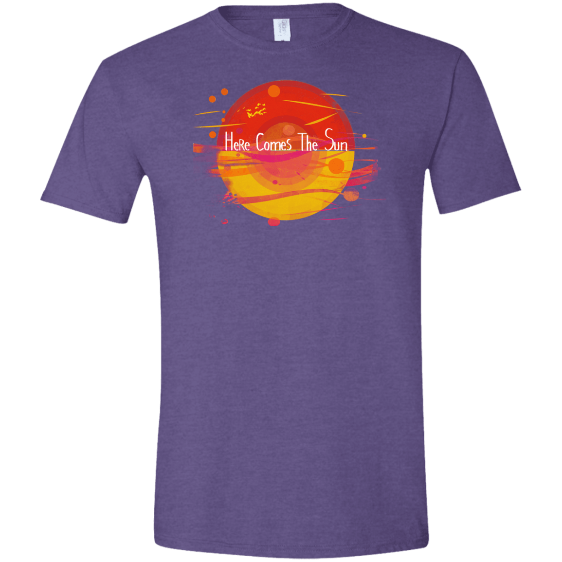 T-Shirts Heather Purple / S Here Comes The Sun (1) Men's Semi-Fitted Softstyle