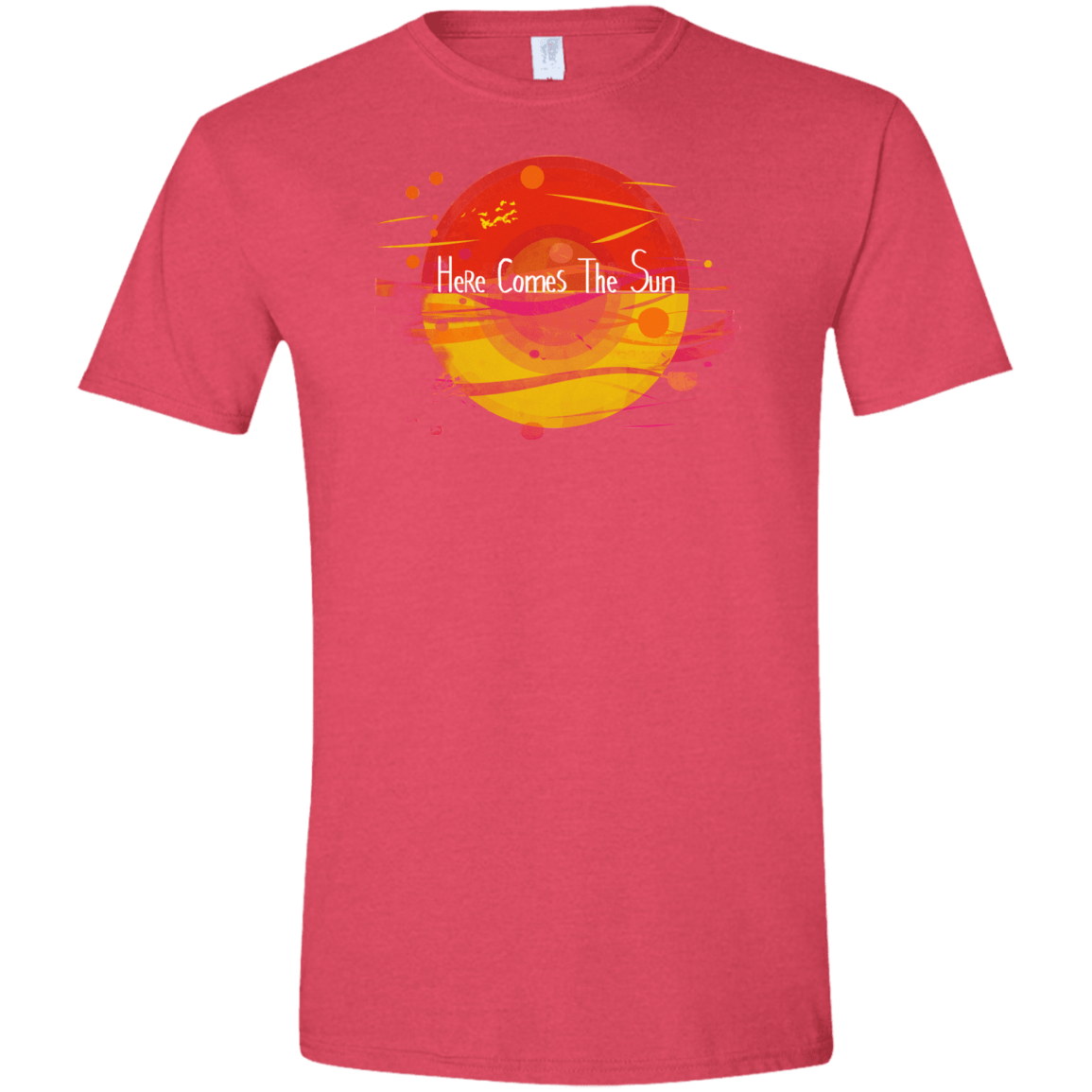 T-Shirts Heather Red / S Here Comes The Sun (1) Men's Semi-Fitted Softstyle