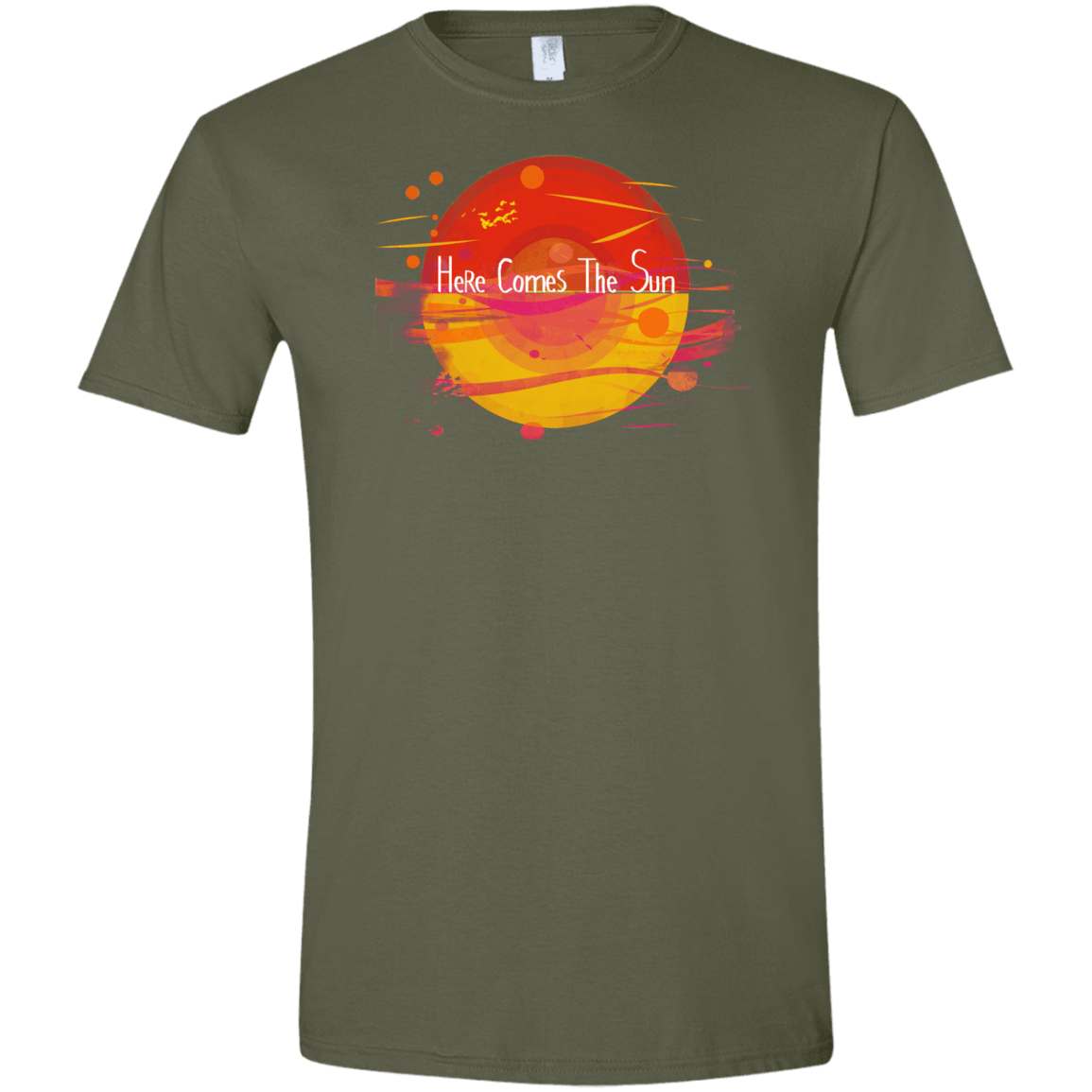 T-Shirts Military Green / S Here Comes The Sun (1) Men's Semi-Fitted Softstyle