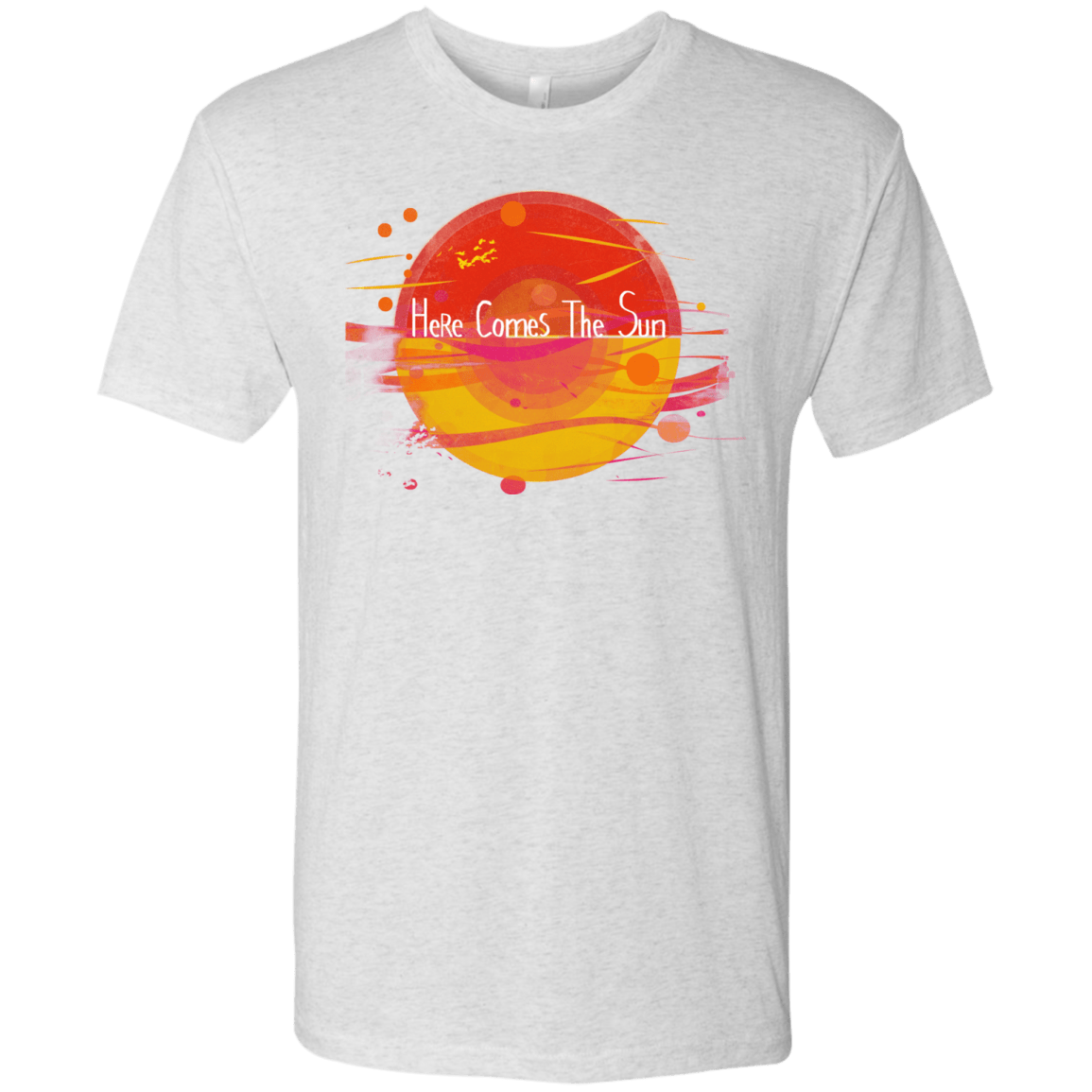 T-Shirts Heather White / S Here Comes The Sun (1) Men's Triblend T-Shirt