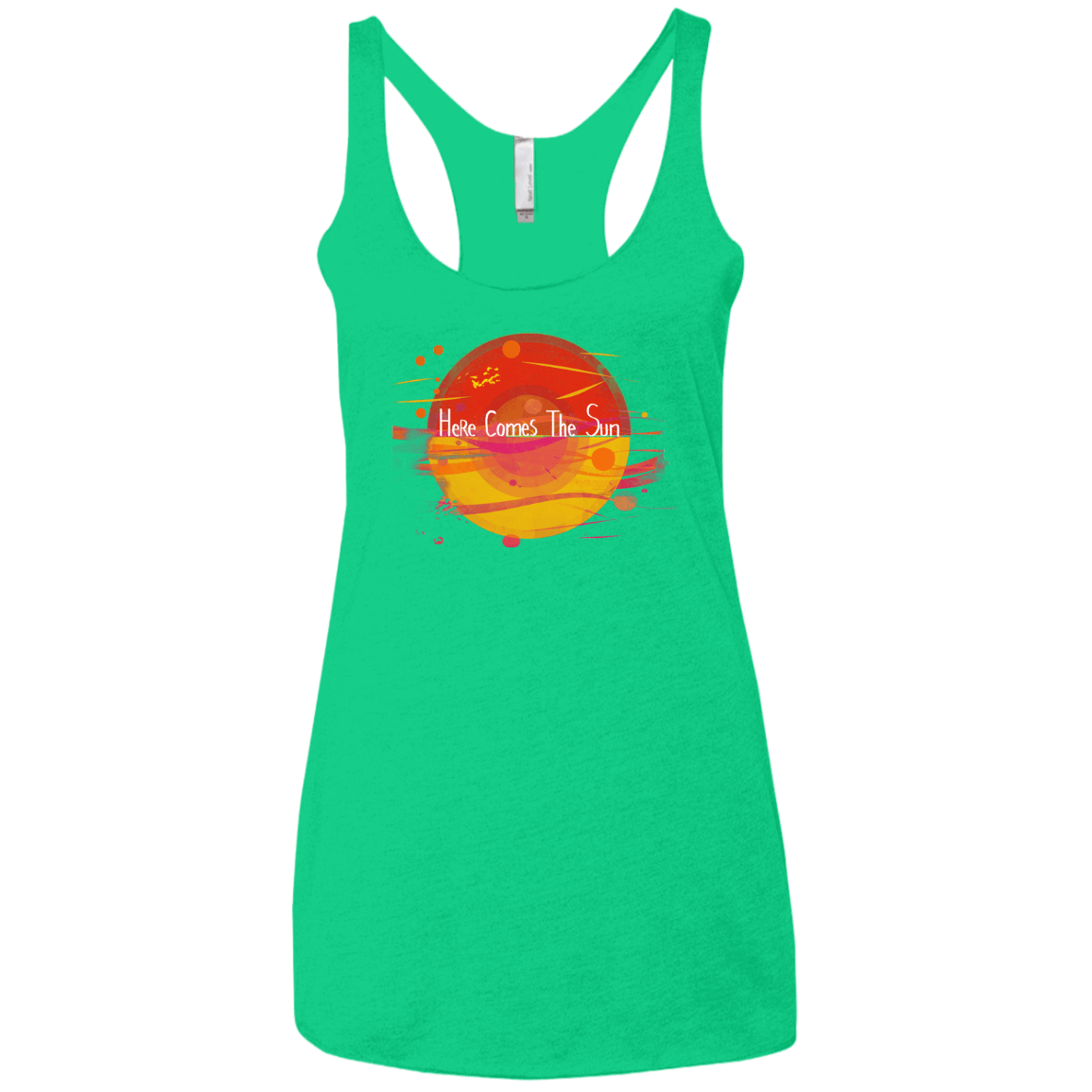 T-Shirts Envy / X-Small Here Comes The Sun (1) Women's Triblend Racerback Tank