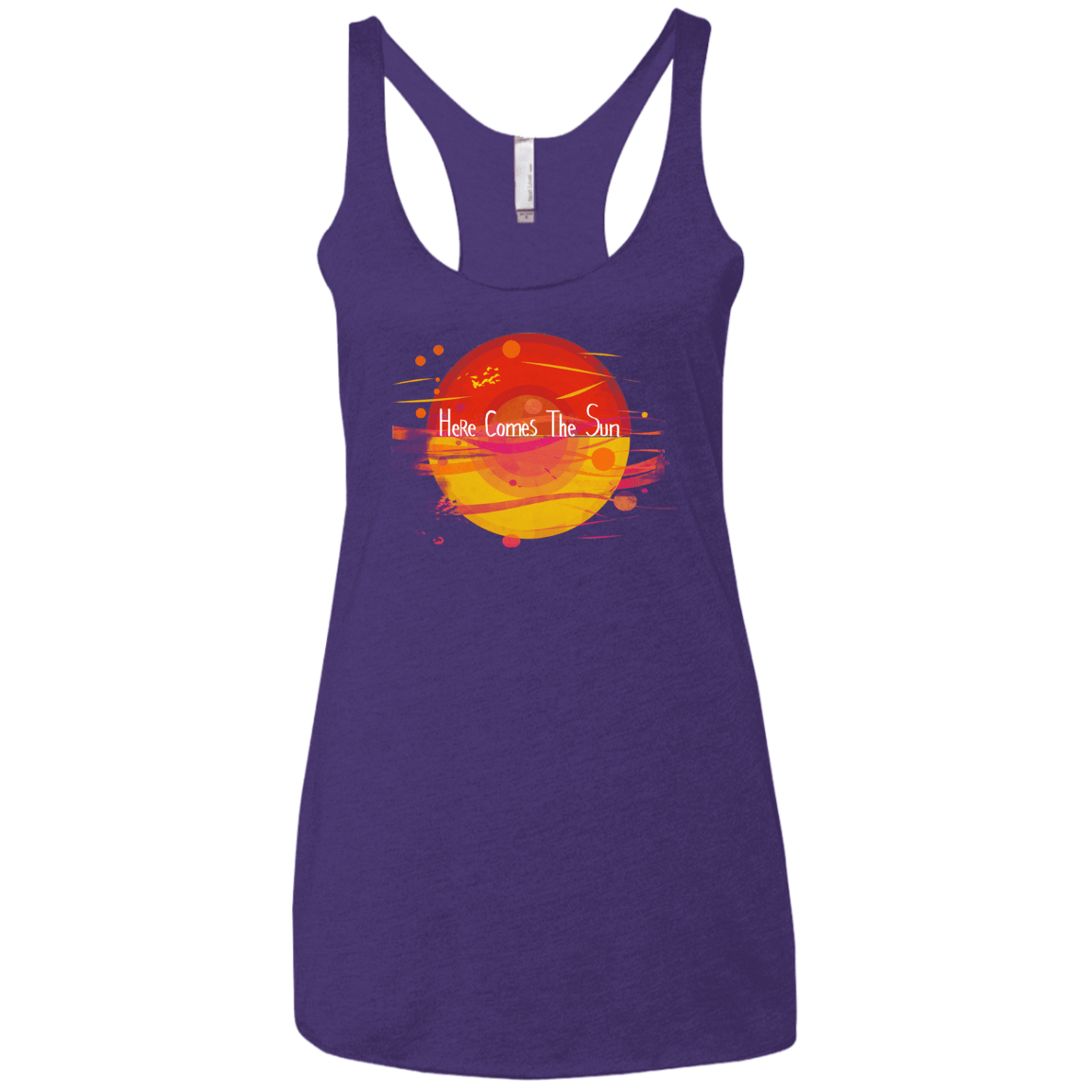 T-Shirts Purple Rush / X-Small Here Comes The Sun (1) Women's Triblend Racerback Tank