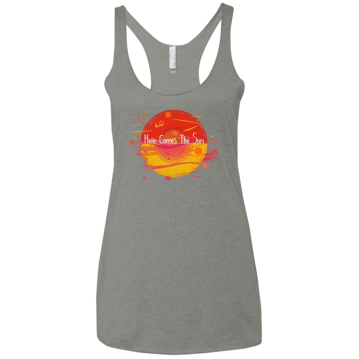 T-Shirts Venetian Grey / X-Small Here Comes The Sun (1) Women's Triblend Racerback Tank