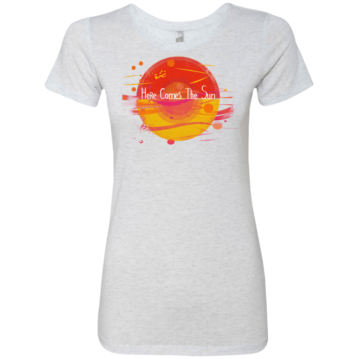 T-Shirts Heather White / S Here Comes The Sun (1) Women's Triblend T-Shirt