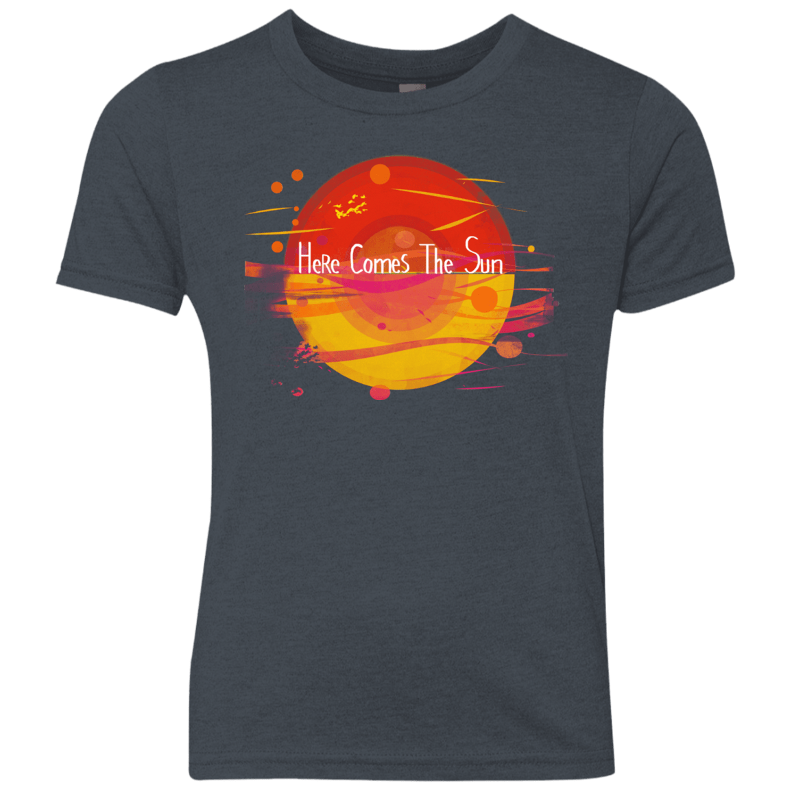 T-Shirts Vintage Navy / YXS Here Comes The Sun (1) Youth Triblend T-Shirt