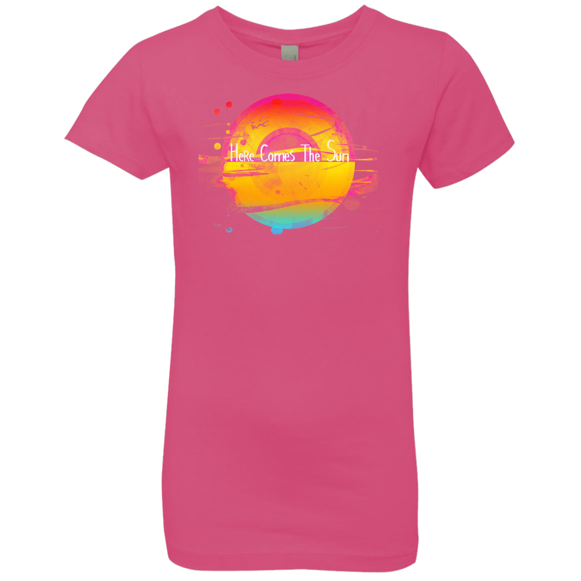 T-Shirts Hot Pink / YXS Here Comes The Sun (2) Girls Premium T-Shirt