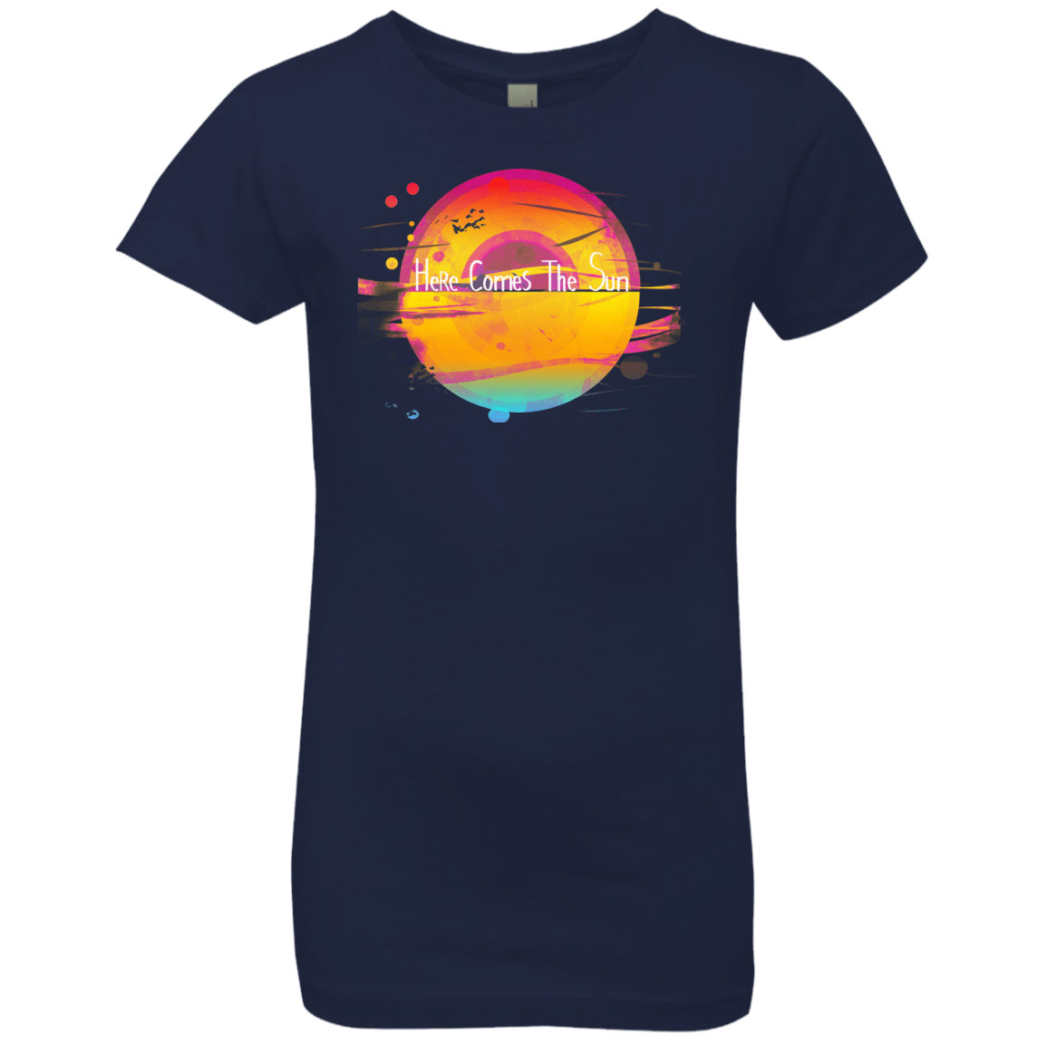 T-Shirts Midnight Navy / YXS Here Comes The Sun (2) Girls Premium T-Shirt