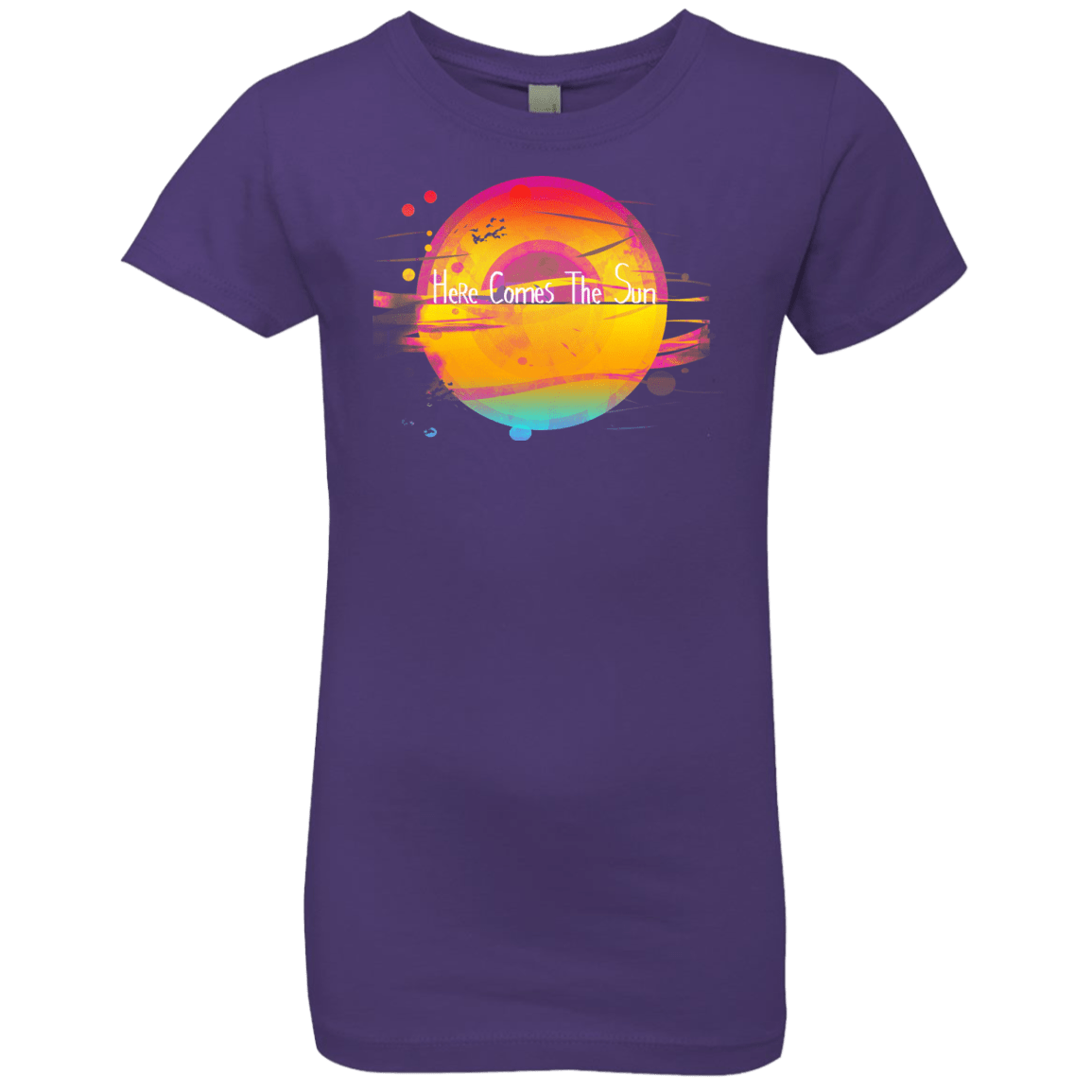 T-Shirts Purple Rush / YXS Here Comes The Sun (2) Girls Premium T-Shirt