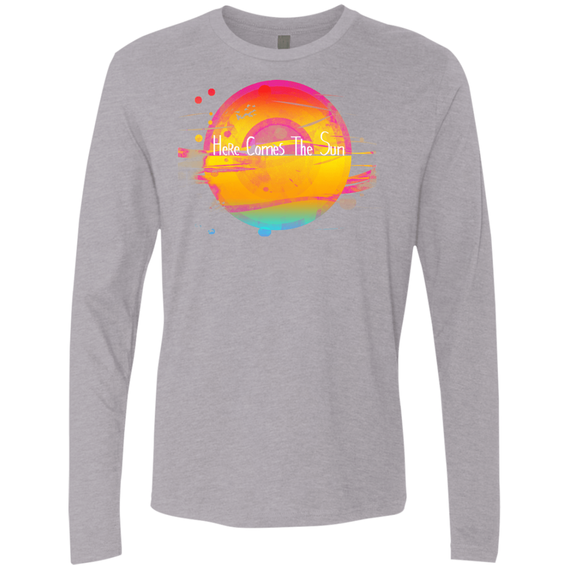 T-Shirts Heather Grey / S Here Comes The Sun (2) Men's Premium Long Sleeve