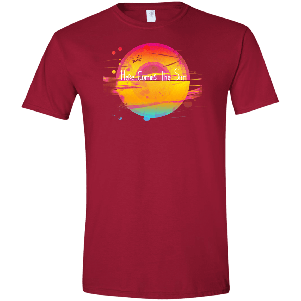 T-Shirts Cardinal Red / S Here Comes The Sun (2) Men's Semi-Fitted Softstyle