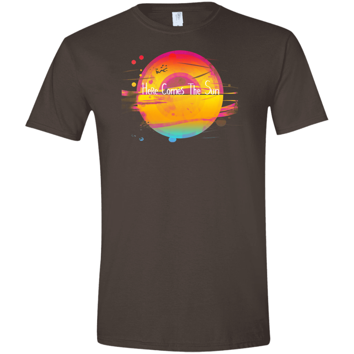 T-Shirts Dark Chocolate / S Here Comes The Sun (2) Men's Semi-Fitted Softstyle