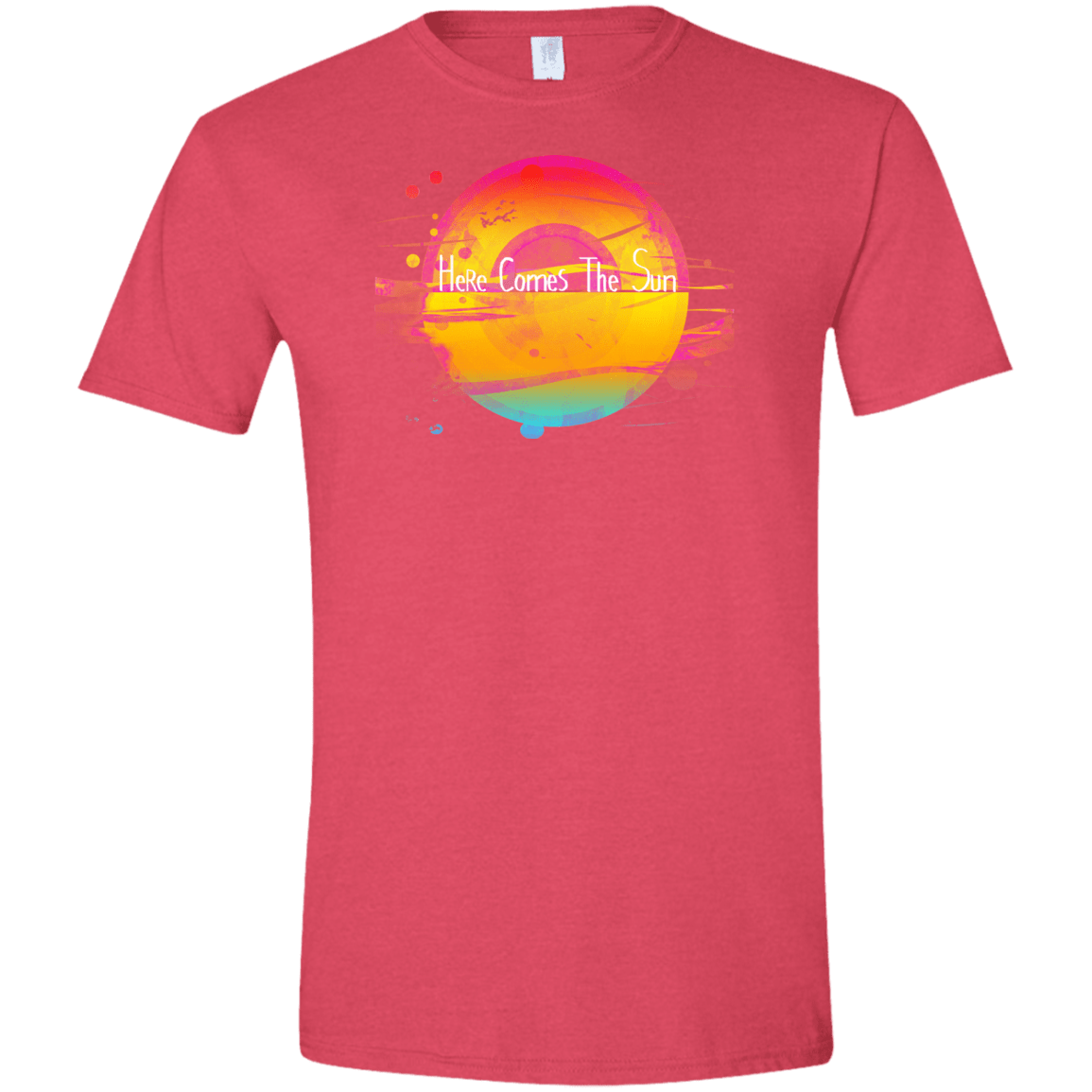 T-Shirts Heather Red / S Here Comes The Sun (2) Men's Semi-Fitted Softstyle
