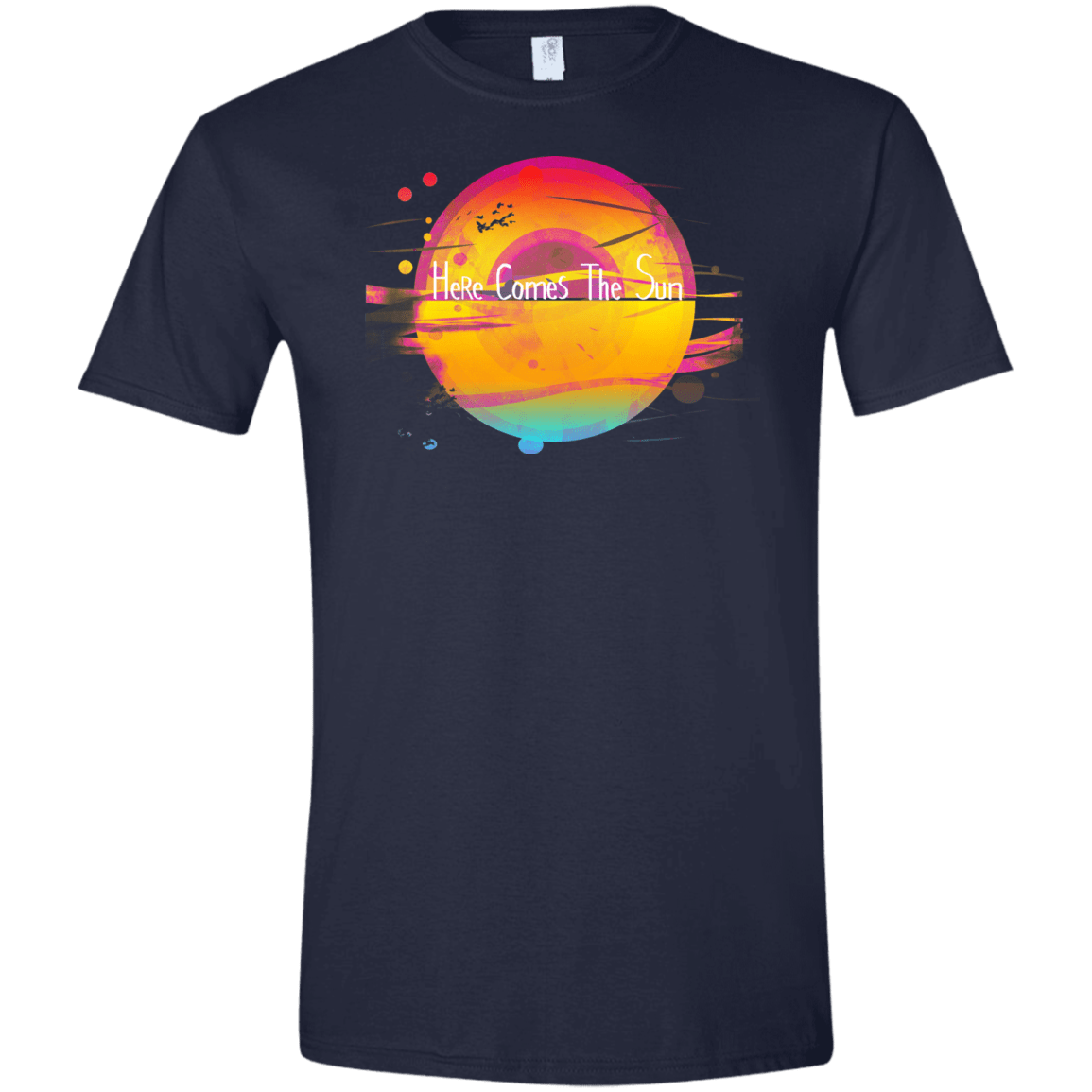 T-Shirts Navy / X-Small Here Comes The Sun (2) Men's Semi-Fitted Softstyle