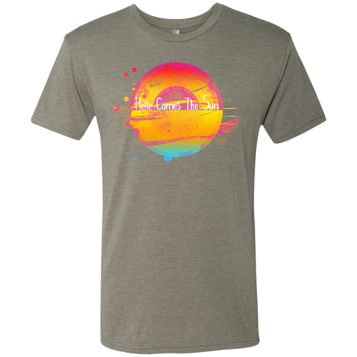 T-Shirts Venetian Grey / S Here Comes The Sun (2) Men's Triblend T-Shirt