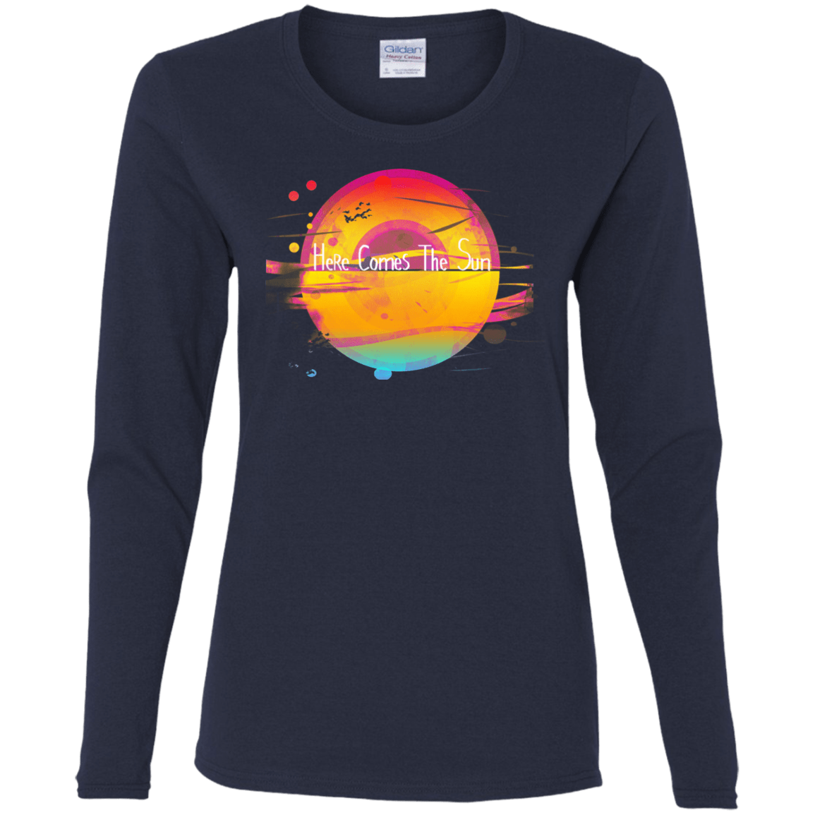 T-Shirts Navy / S Here Comes The Sun (2) Women's Long Sleeve T-Shirt