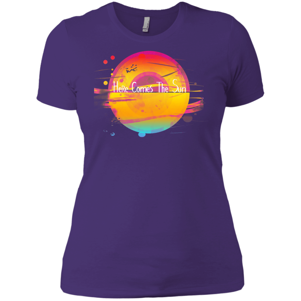 T-Shirts Purple Rush/ / X-Small Here Comes The Sun (2) Women's Premium T-Shirt