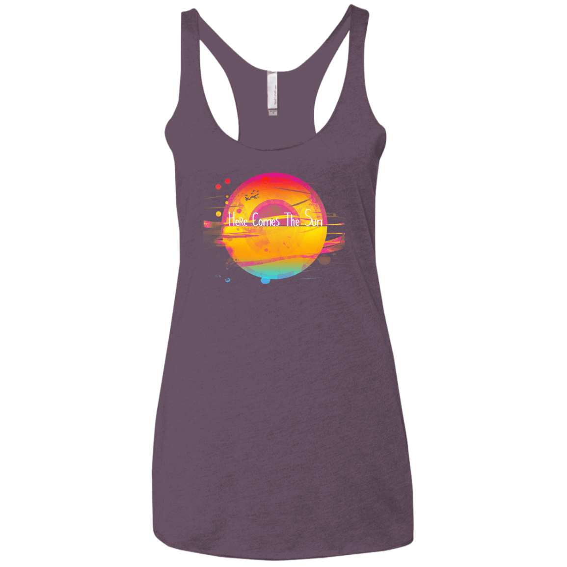 T-Shirts Vintage Purple / X-Small Here Comes The Sun (2) Women's Triblend Racerback Tank