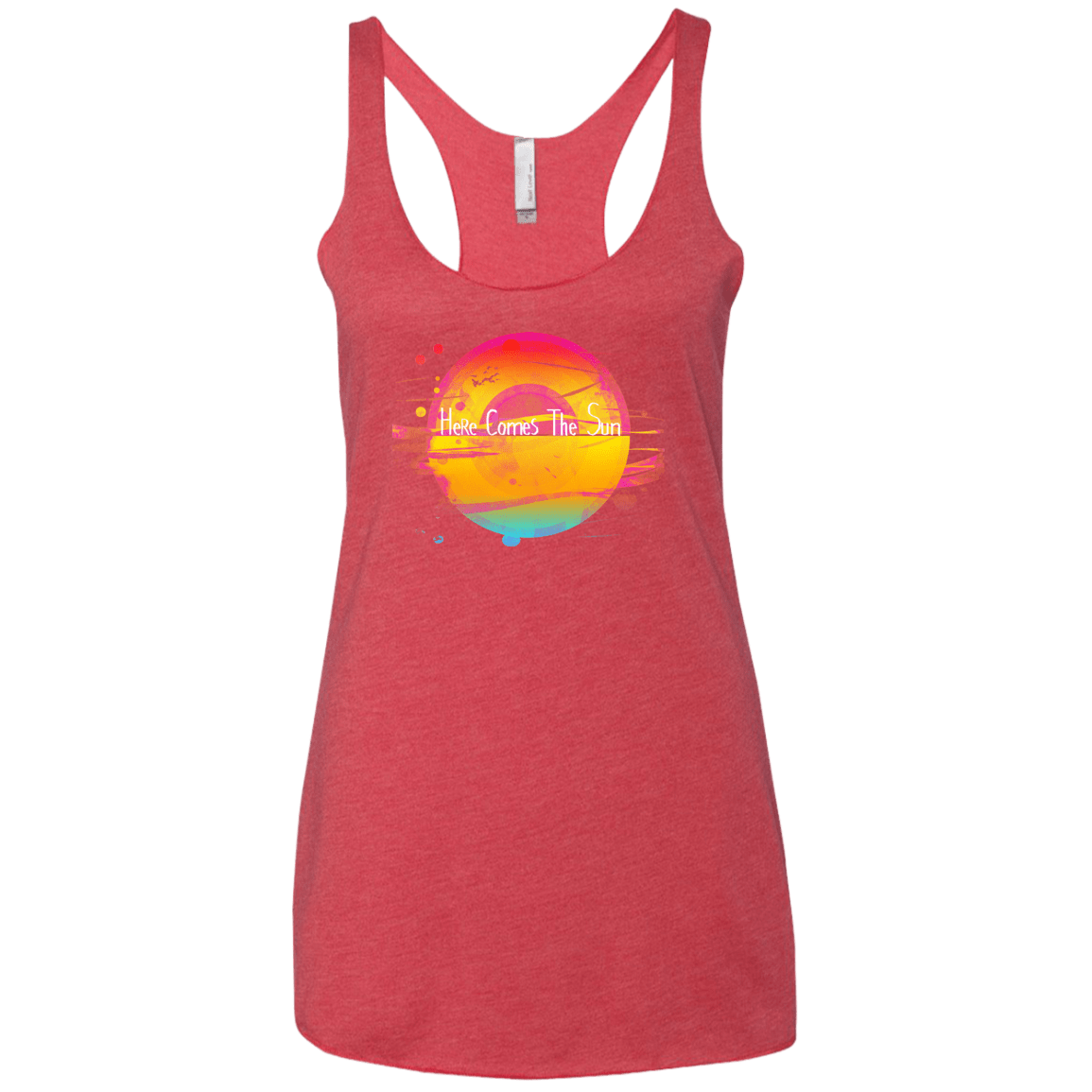 T-Shirts Vintage Red / X-Small Here Comes The Sun (2) Women's Triblend Racerback Tank