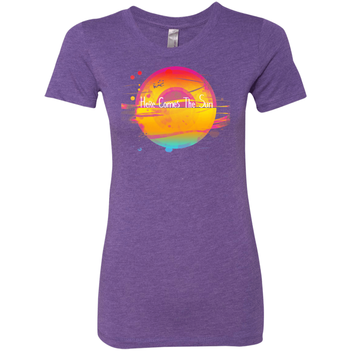 T-Shirts Purple Rush / S Here Comes The Sun (2) Women's Triblend T-Shirt
