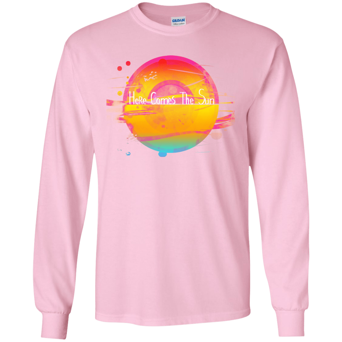 T-Shirts Light Pink / YS Here Comes The Sun (2) Youth Long Sleeve T-Shirt