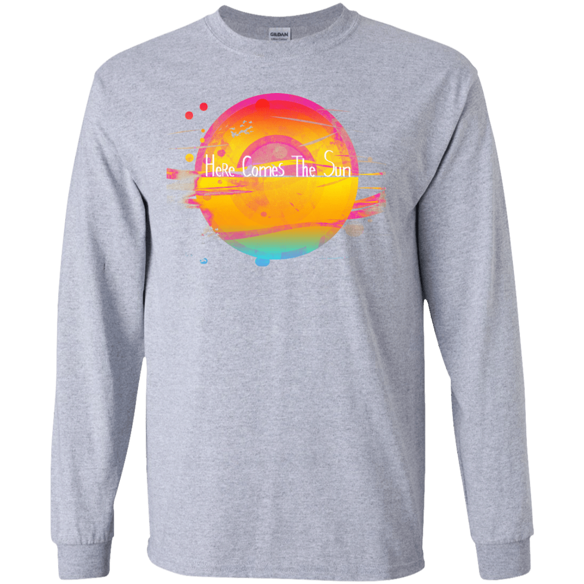 T-Shirts Sport Grey / YS Here Comes The Sun (2) Youth Long Sleeve T-Shirt