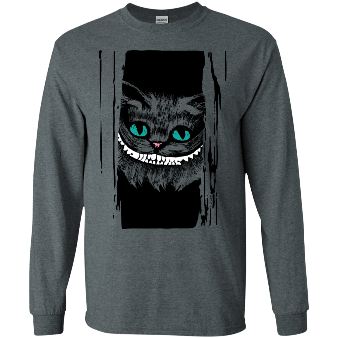 T-Shirts Dark Heather / S Here's Cheshire Men's Long Sleeve T-Shirt