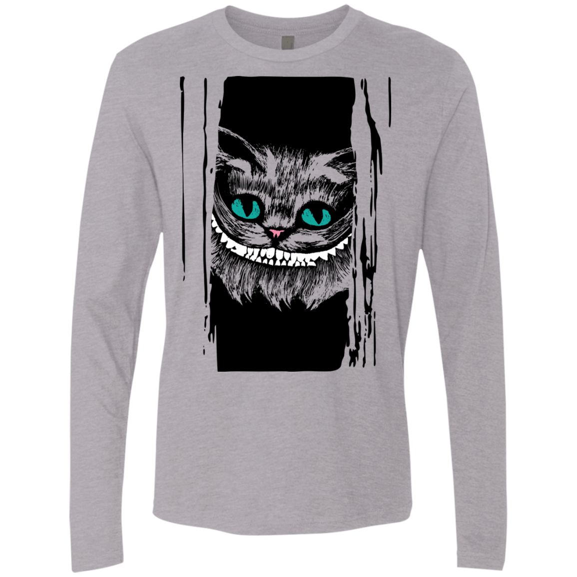 T-Shirts Heather Grey / S Here's Cheshire Men's Premium Long Sleeve