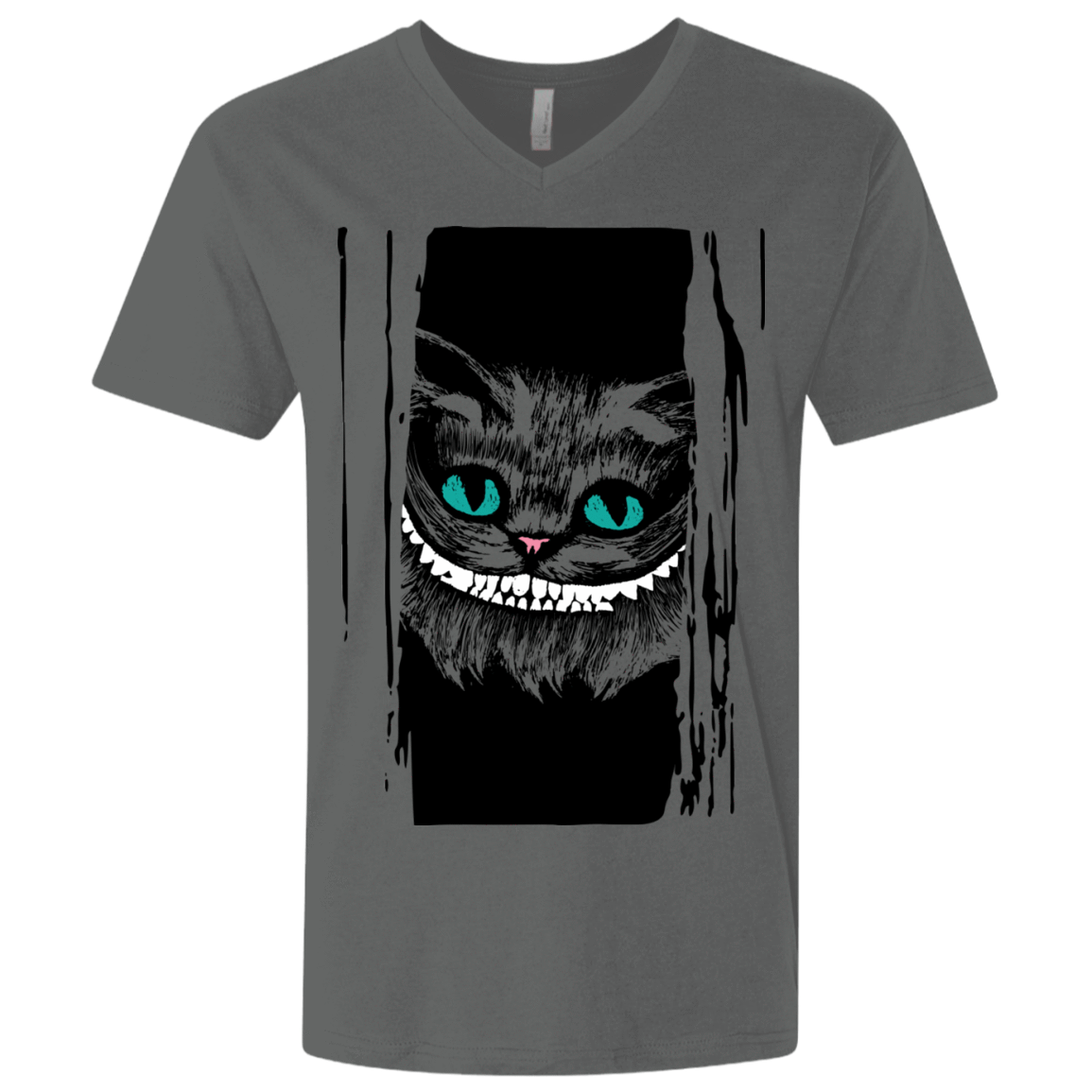 T-Shirts Heavy Metal / X-Small Here's Cheshire Men's Premium V-Neck
