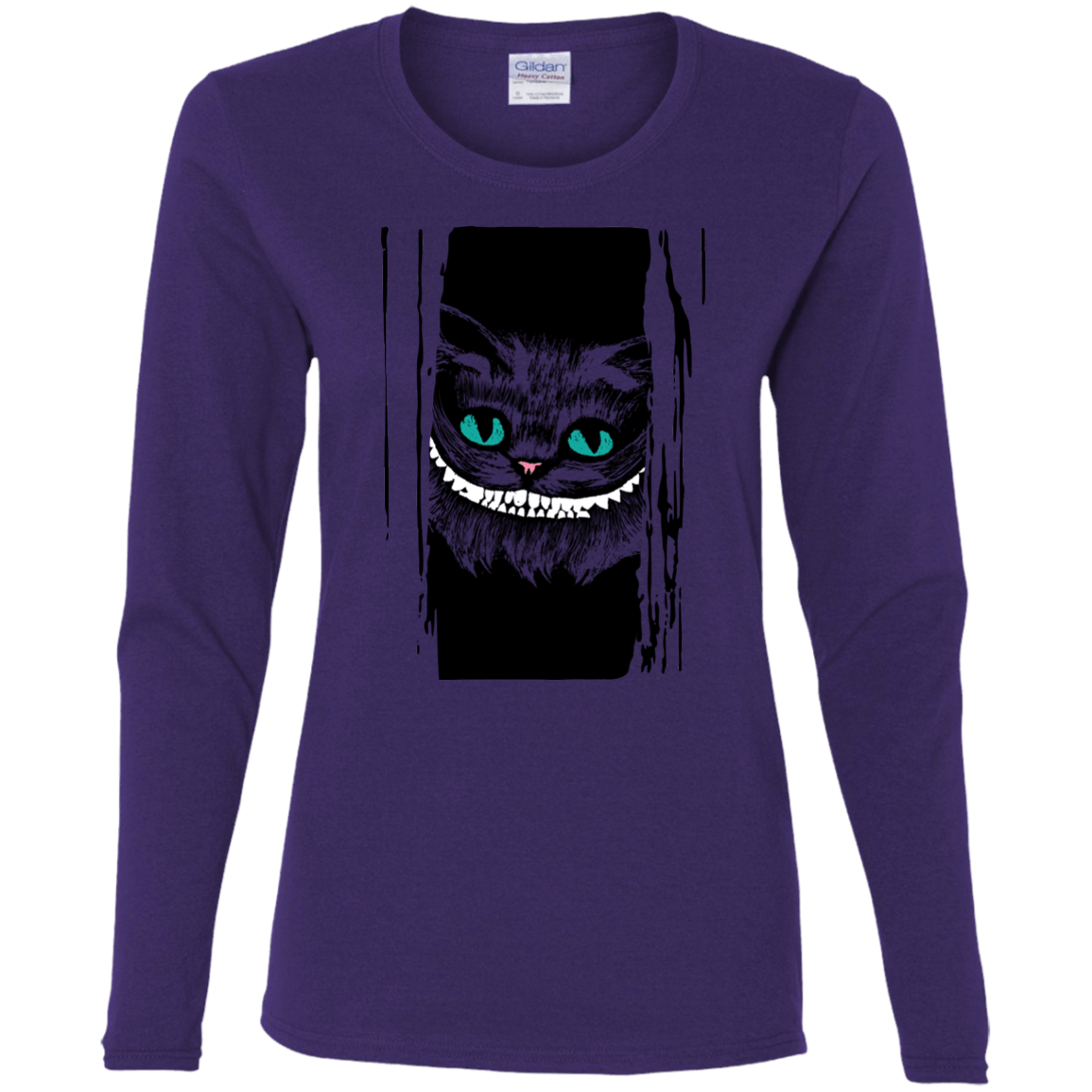 T-Shirts Purple / S Here's Cheshire Women's Long Sleeve T-Shirt