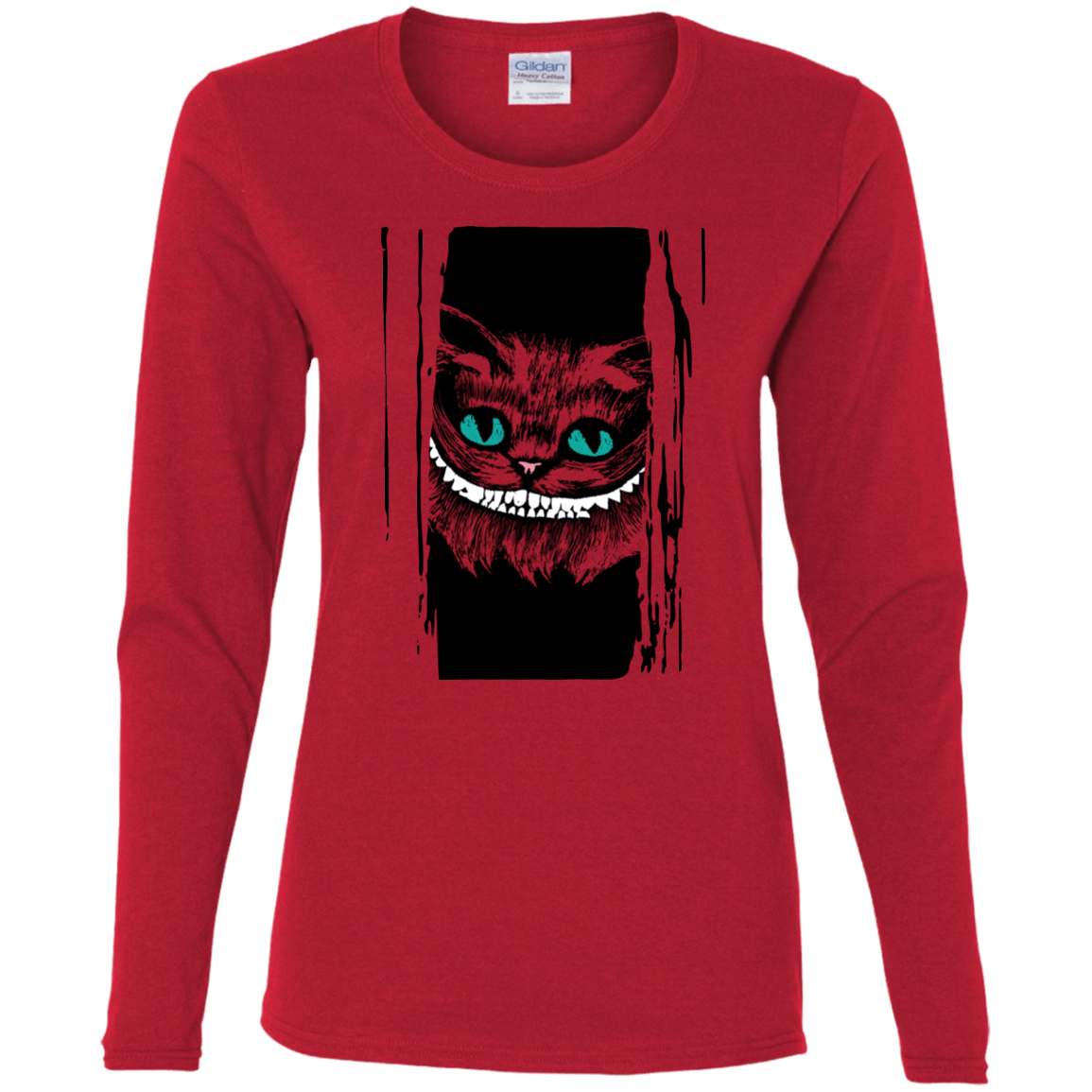 T-Shirts Red / S Here's Cheshire Women's Long Sleeve T-Shirt