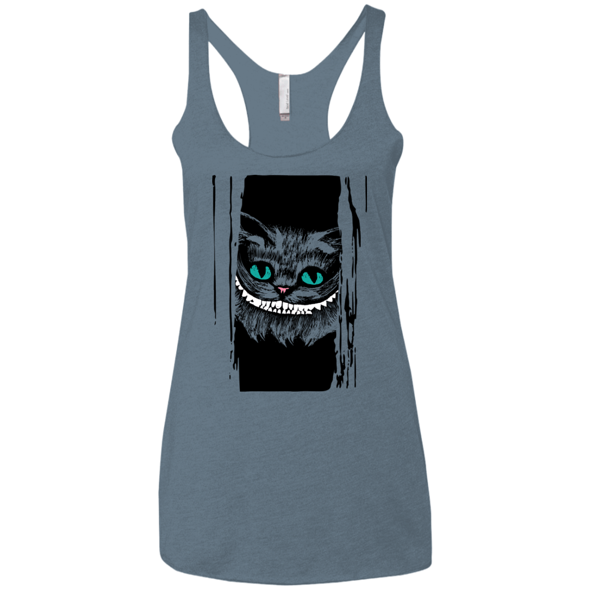 T-Shirts Indigo / X-Small Here's Cheshire Women's Triblend Racerback Tank